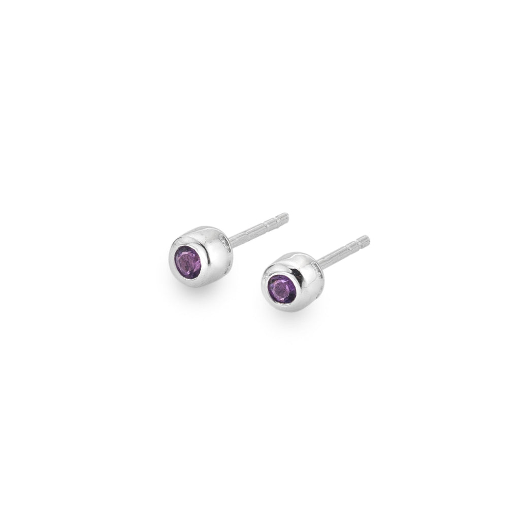 Amethyst gem studs - SilverOrigins