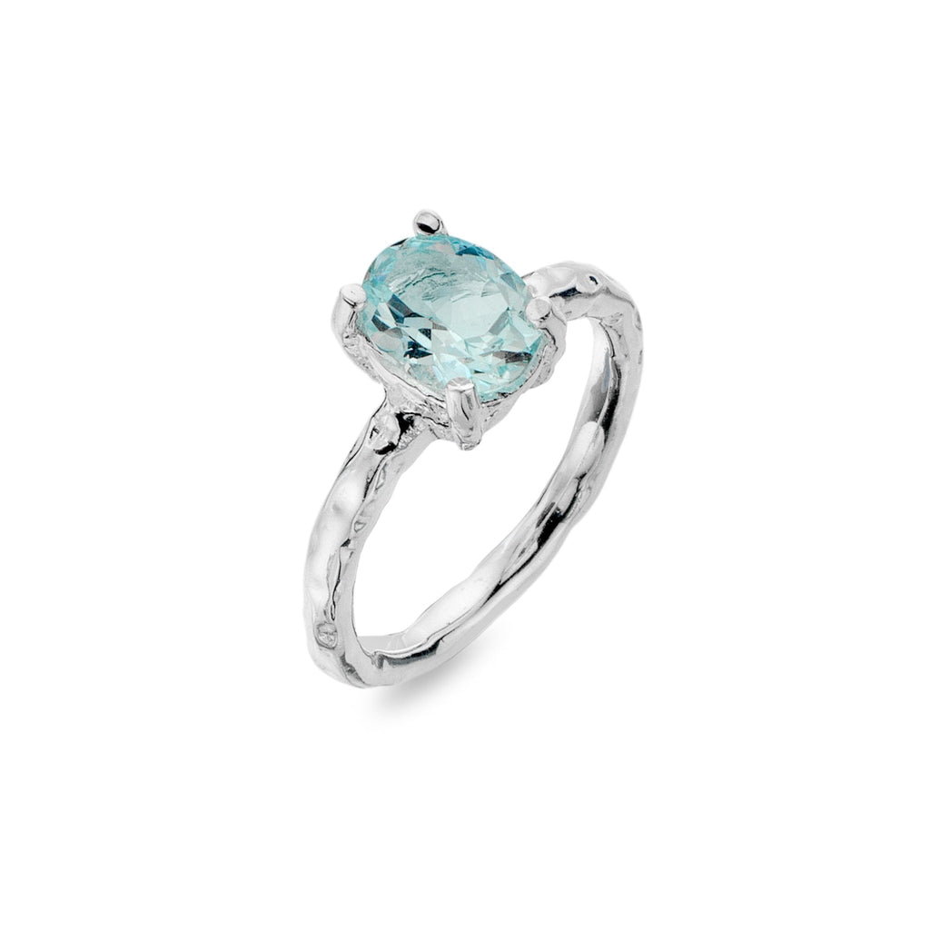 Aquamarine cove ring - SilverOrigins