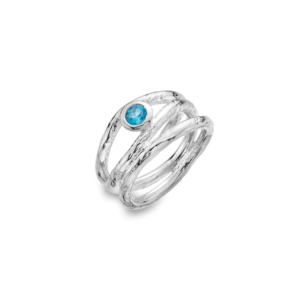 Blue tides ripple ring - SilverOrigins