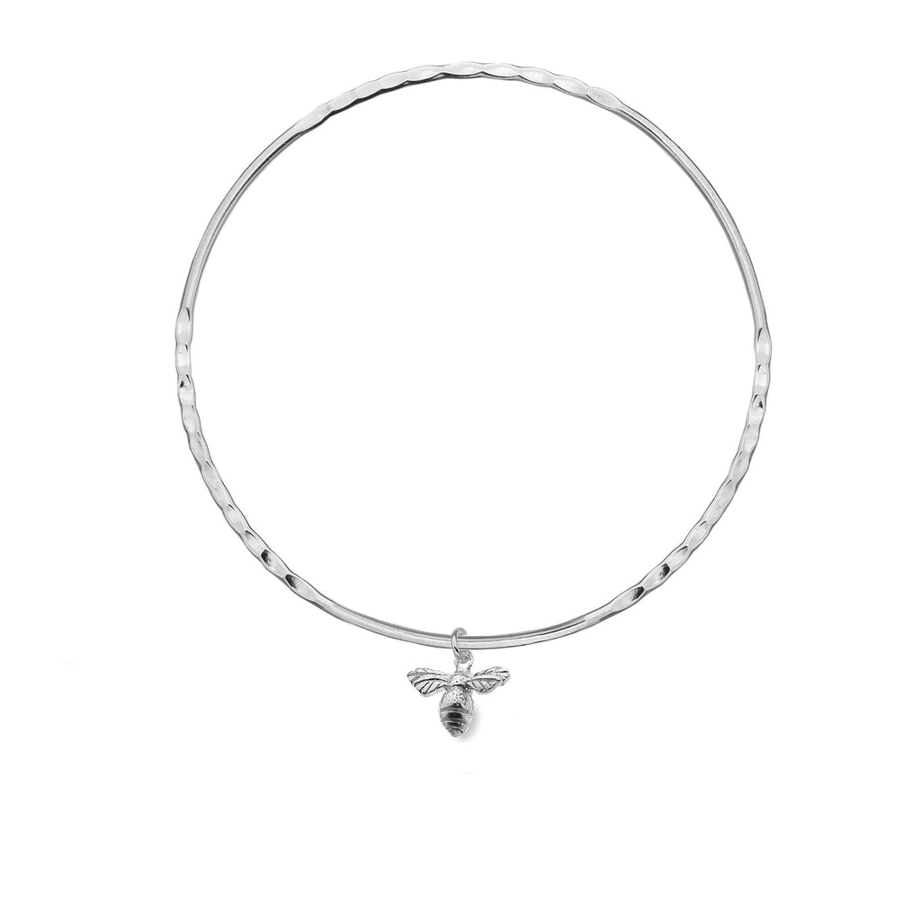 Bumblebee Charm Bangle - SilverOrigins