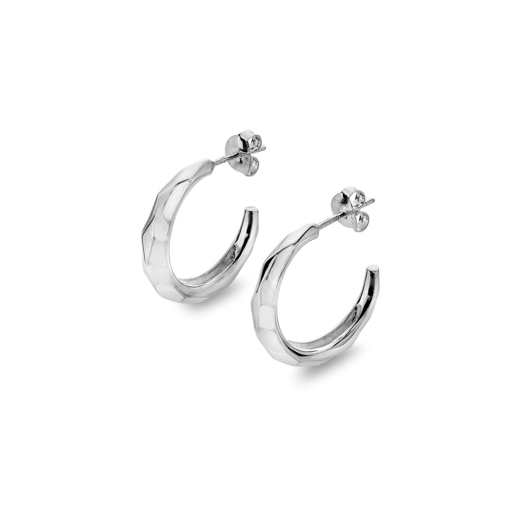 Cairn stone hoops - SilverOrigins