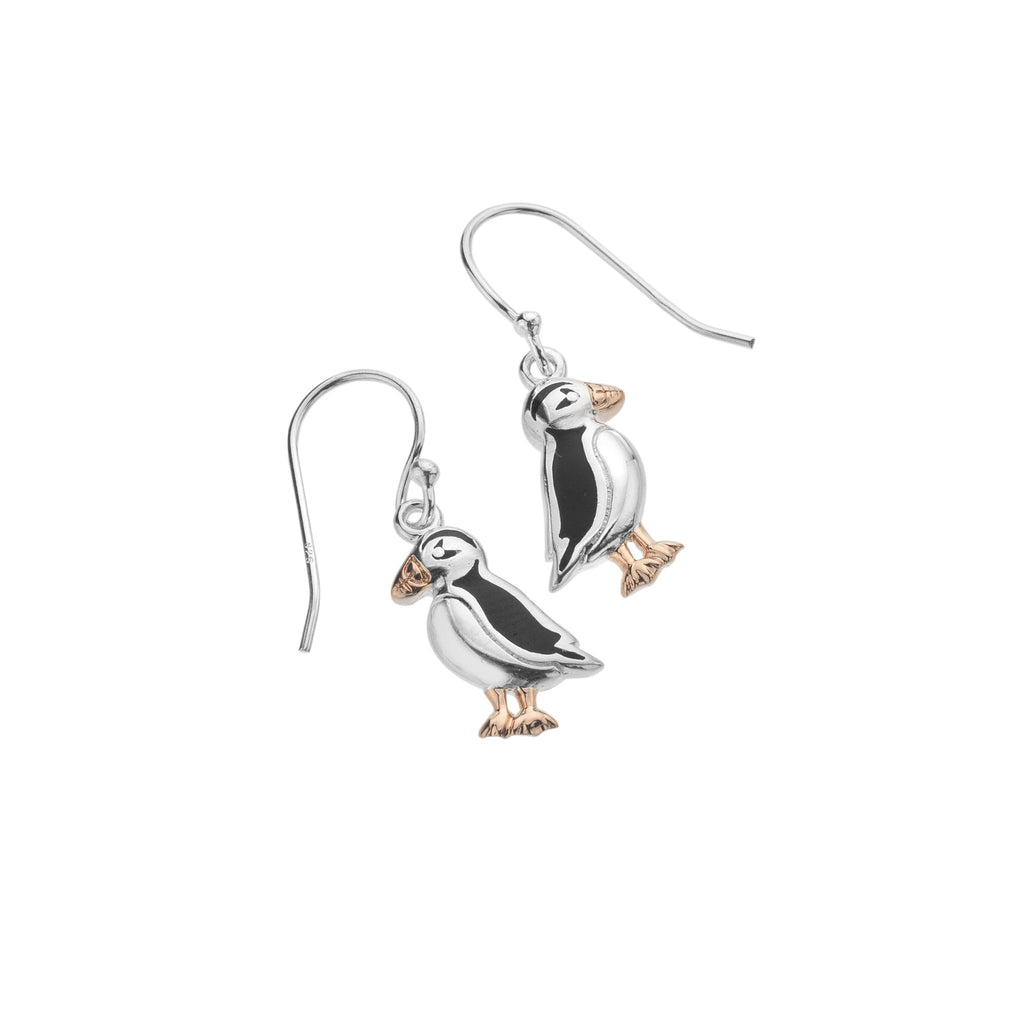 Clifftop puffin earrings - SilverOrigins