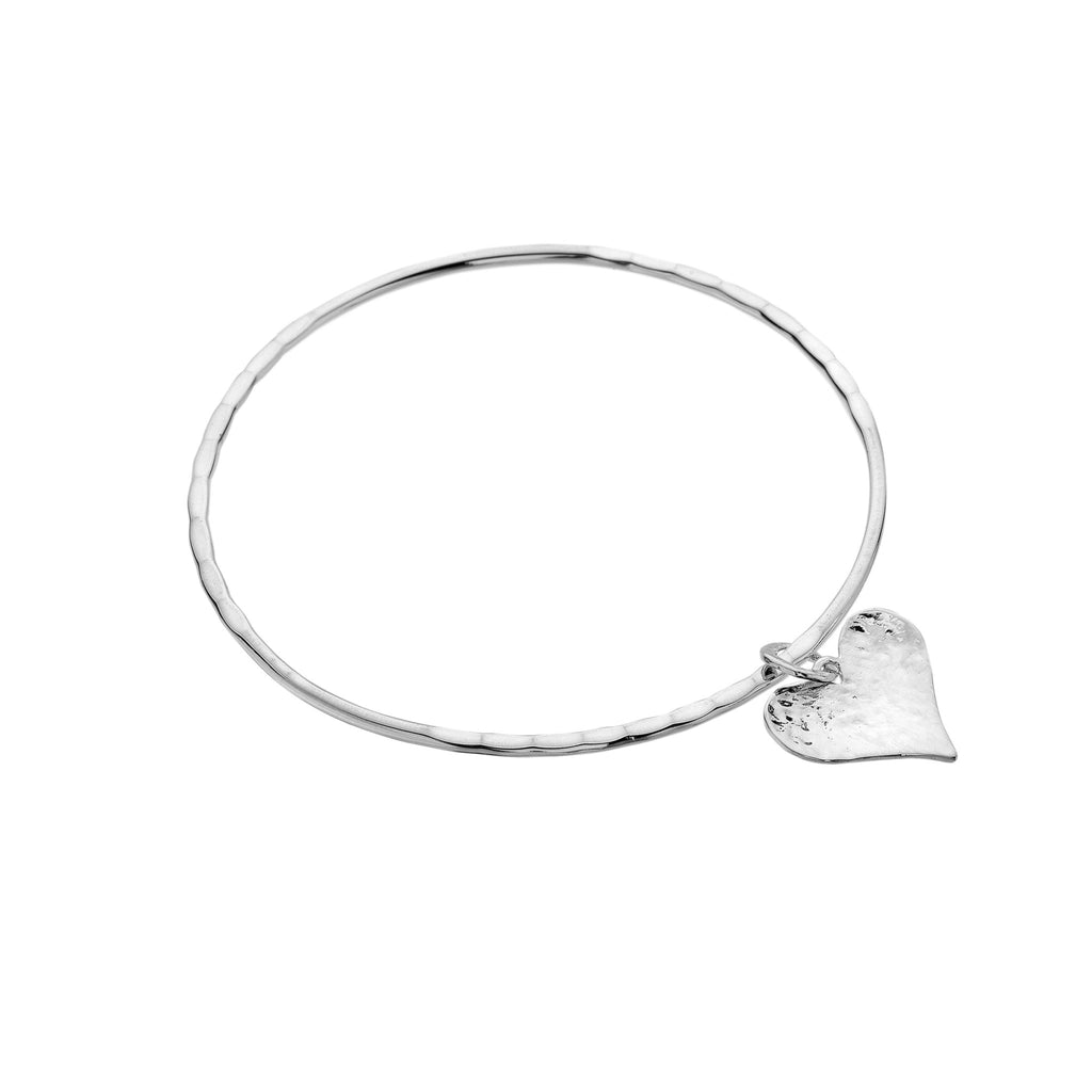 Cornish heart bangle - SilverOrigins