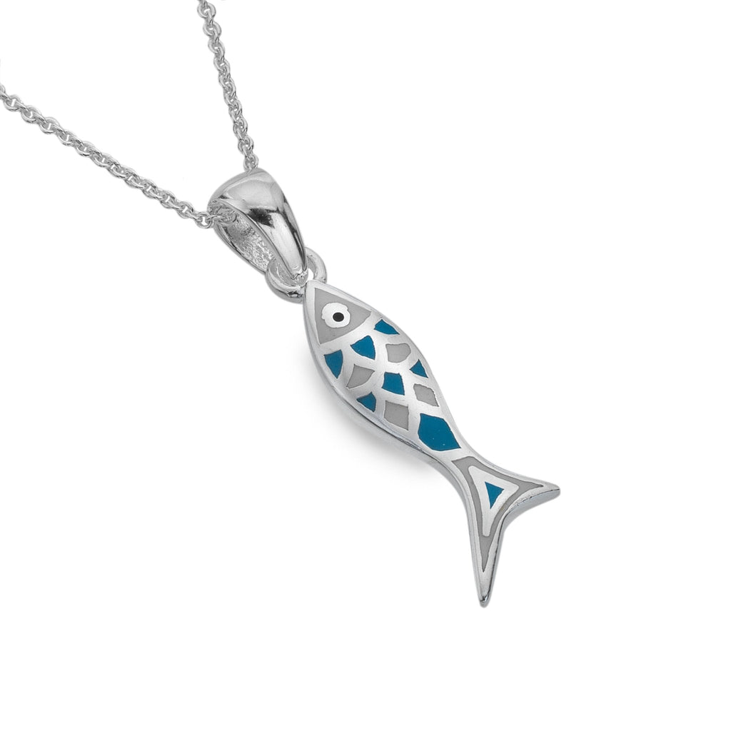 Cornish sardine pendant - SilverOrigins