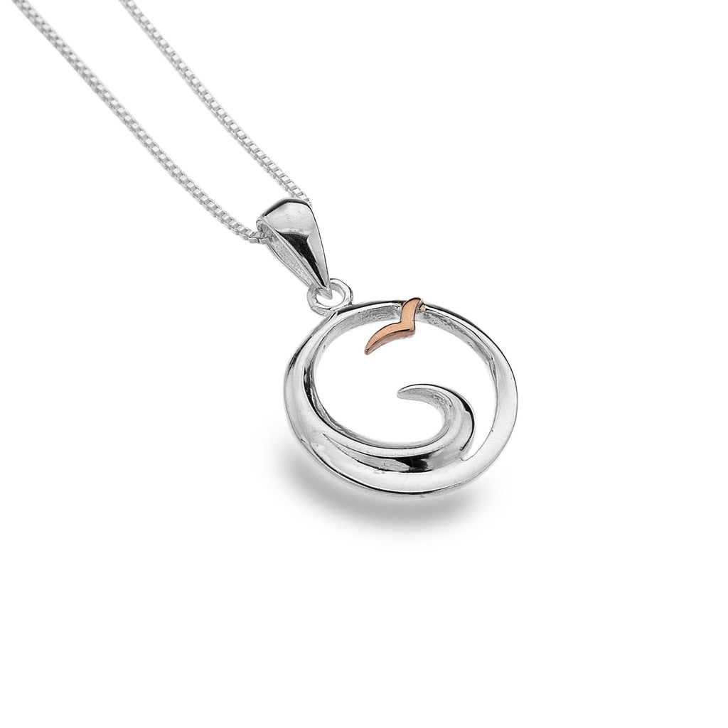 Cornish Wave Pendant - SilverOrigins