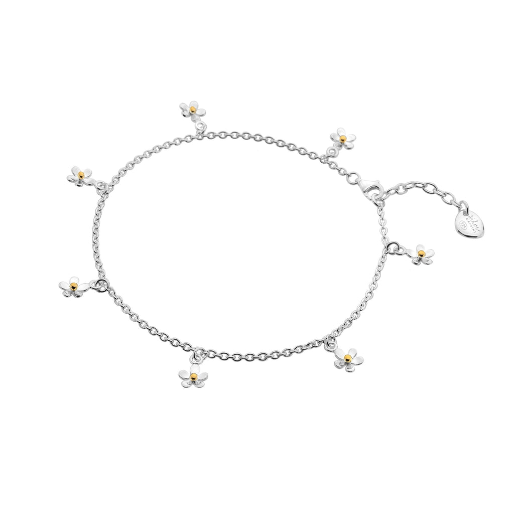 Daisy meadow anklet - SilverOrigins