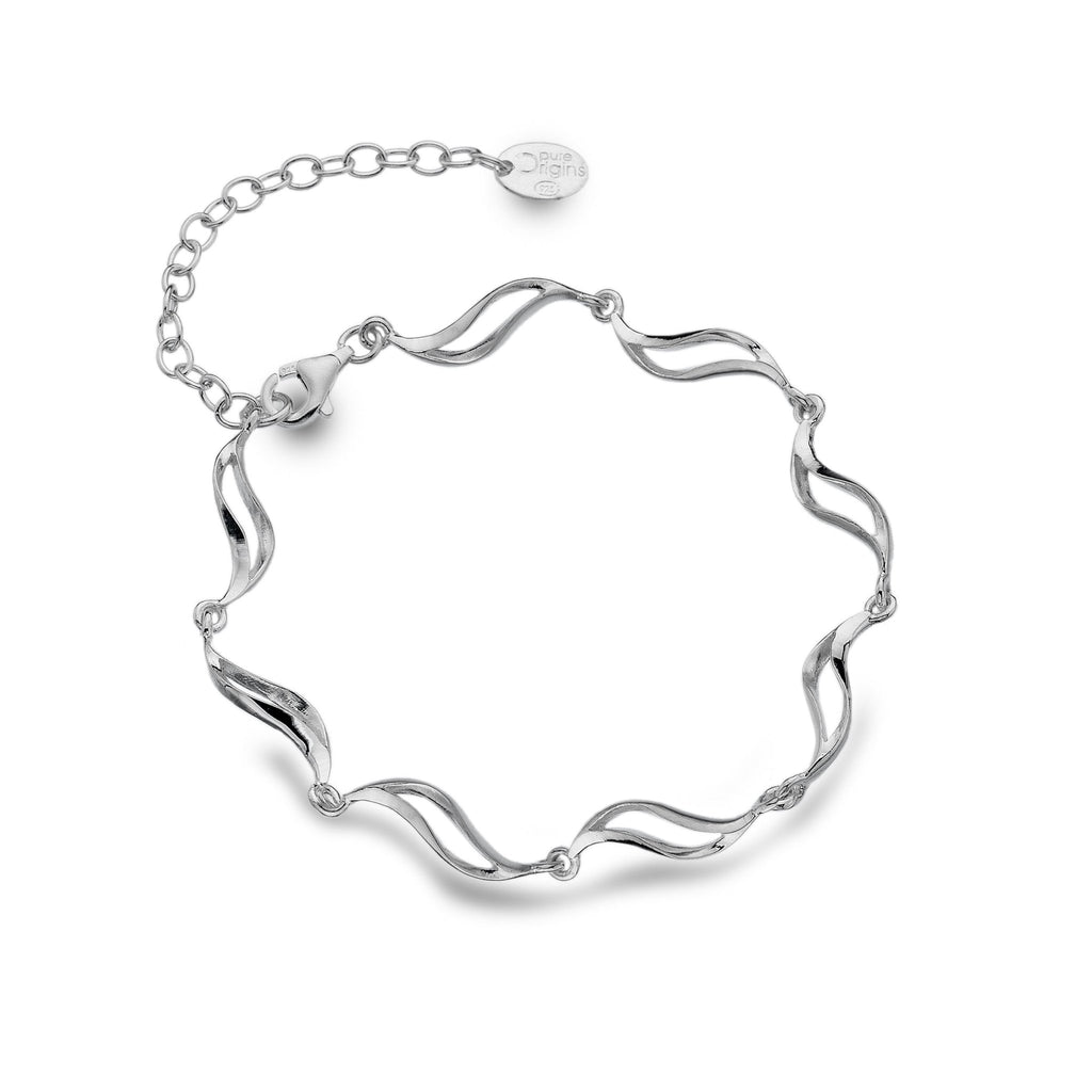 Flowing Waves Bracelet - SilverOrigins