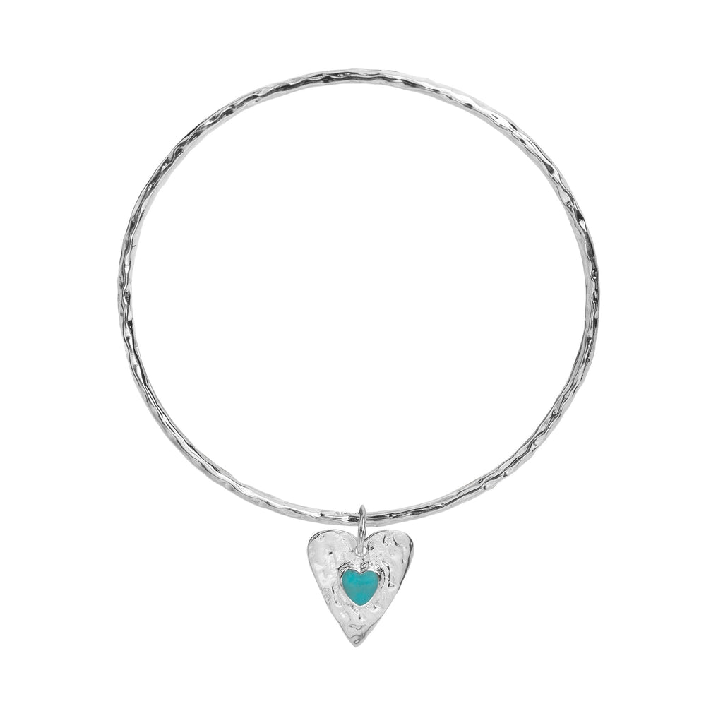 Forever Turquoise Heart bangle - SilverOrigins