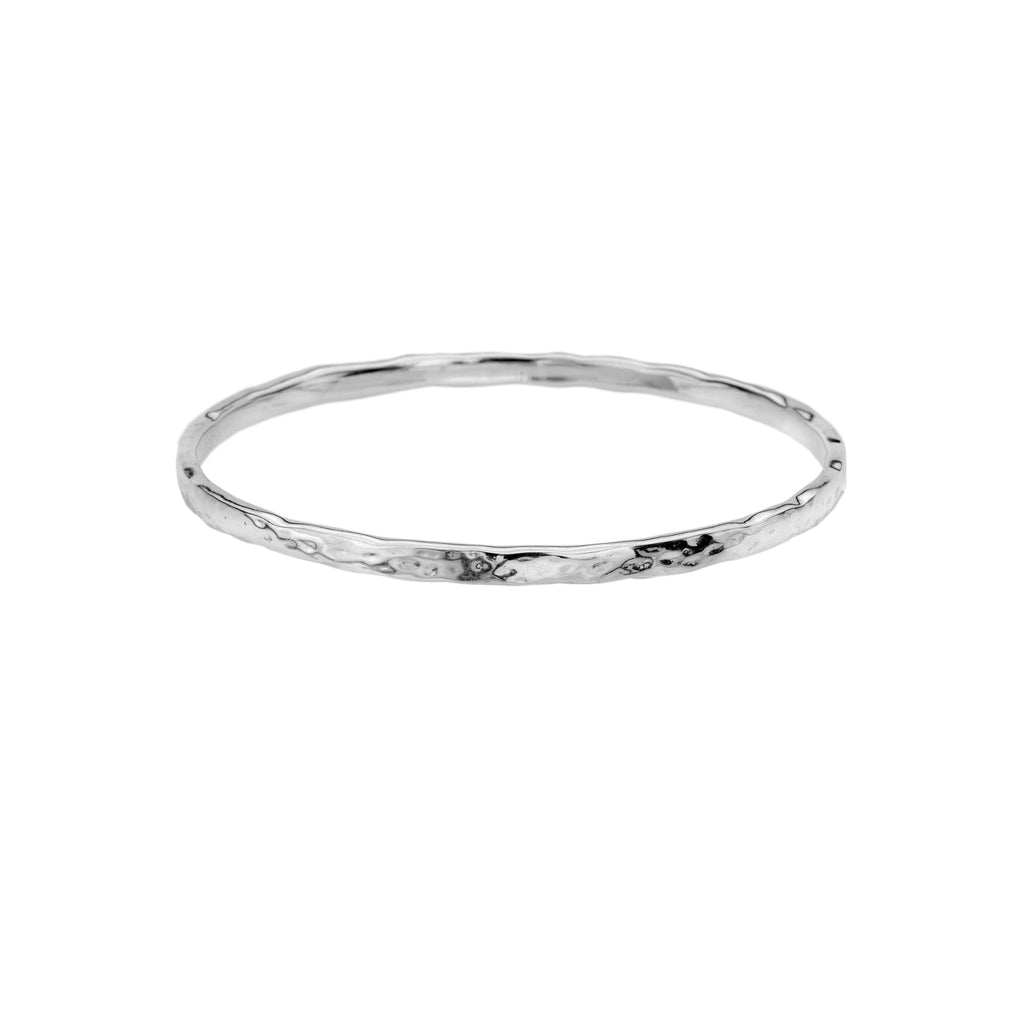 Hammered rock bangle - SilverOrigins