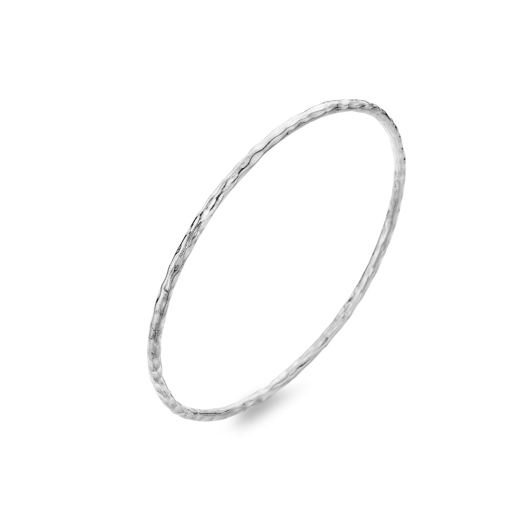 Hammered stacking bangle - SilverOrigins