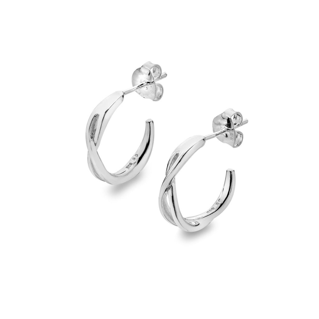 Infinity twist hoops - SilverOrigins