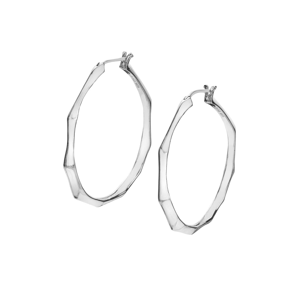 Mor stone maxi hoop - SilverOrigins