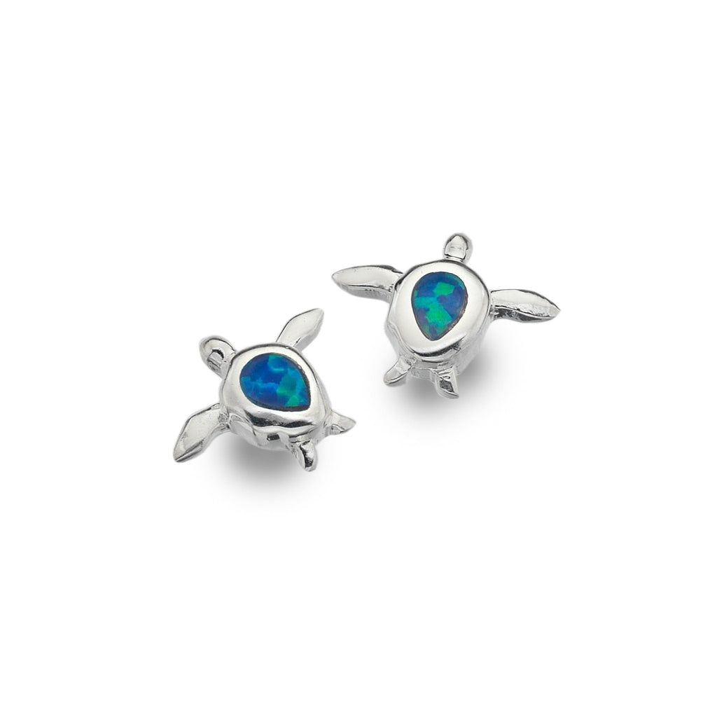 Ocean Blue Turtle Studs - SilverOrigins