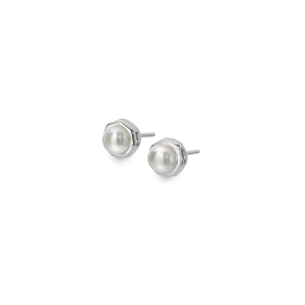 Ocean pearl studs - SilverOrigins