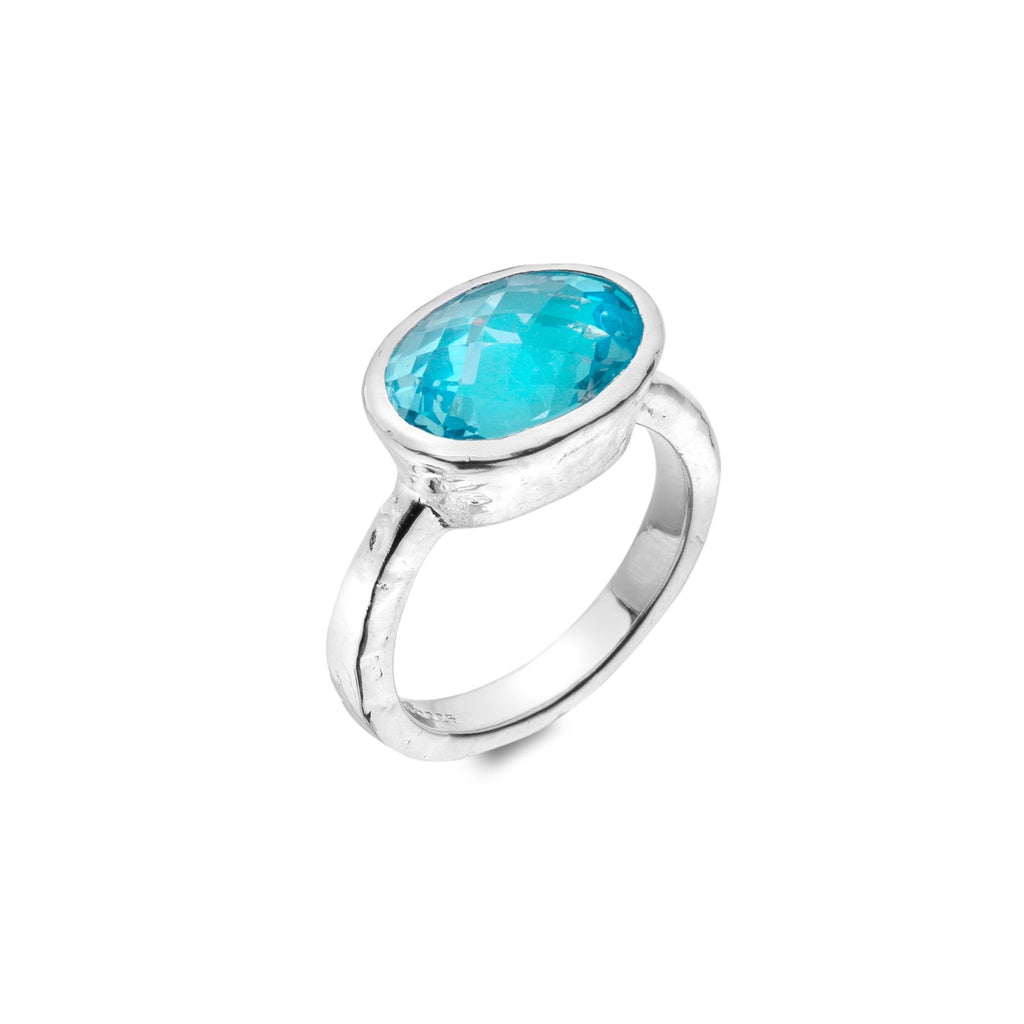 Ocean soul topaz ring - SilverOrigins