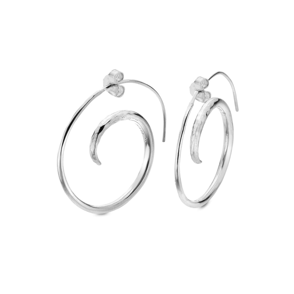 Ocean swirl hoops - SilverOrigins