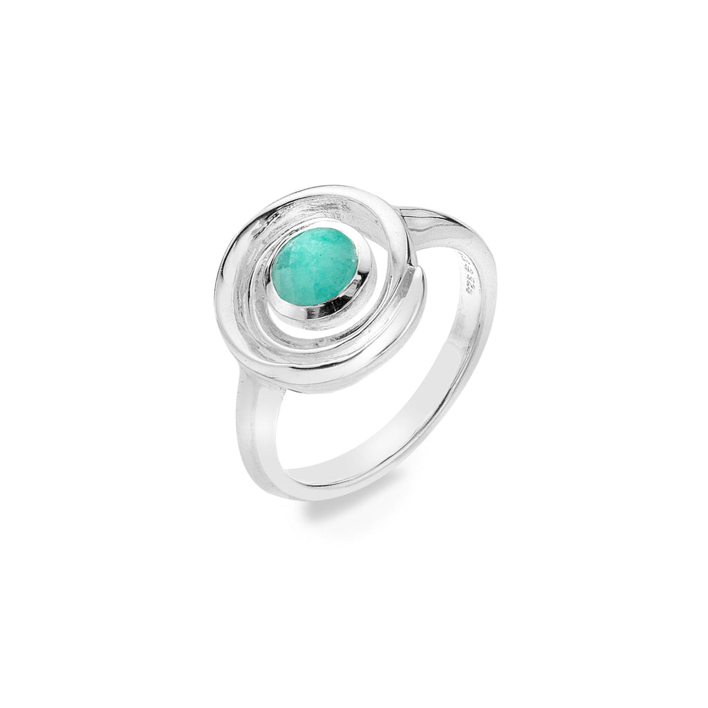 Ocean swirl ring - SilverOrigins