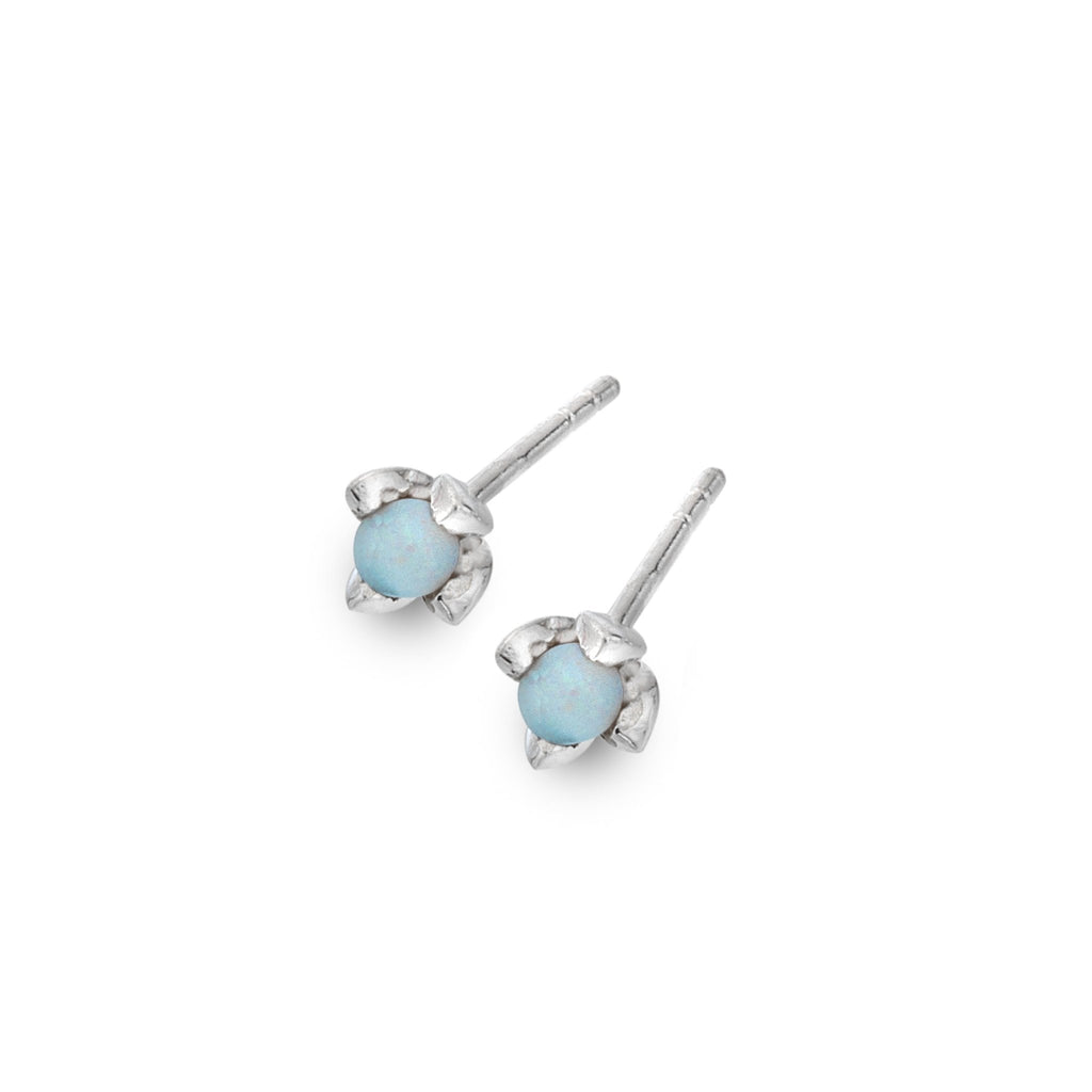 Opalite petal studs - SilverOrigins