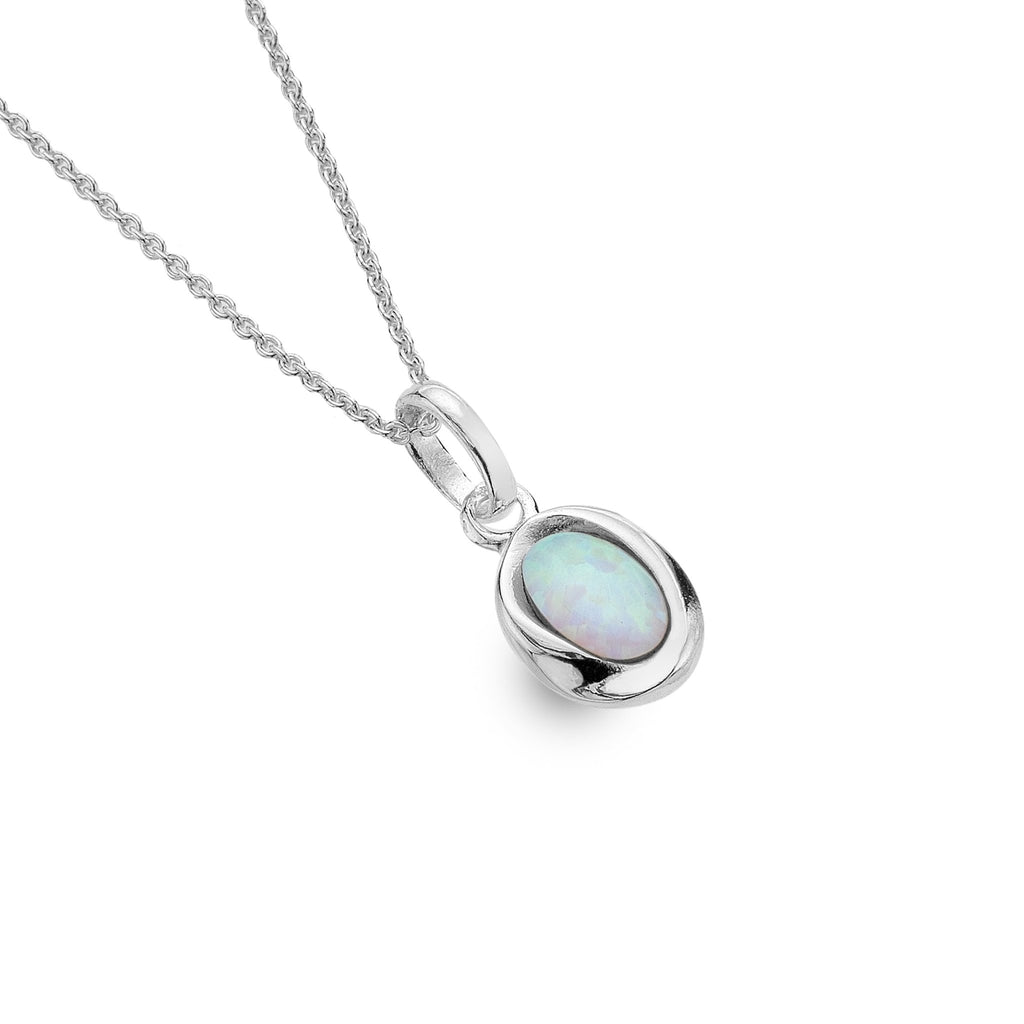 Opalite sea stone pendant - SilverOrigins