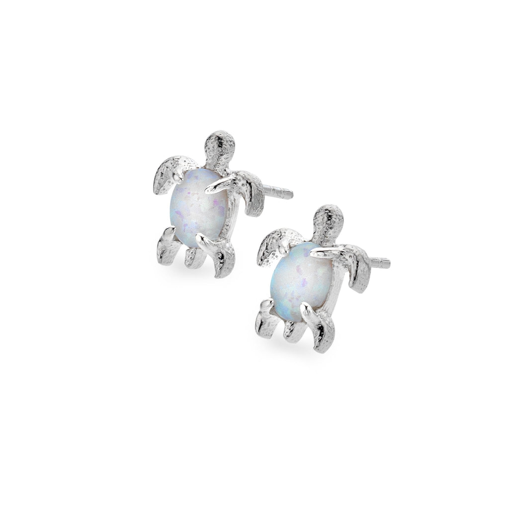 Opalite sea turtle studs - SilverOrigins