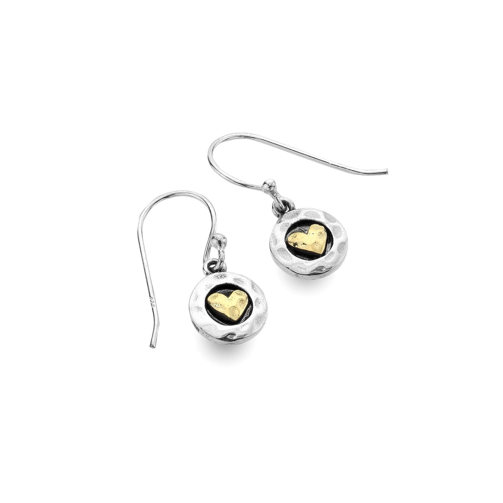 Oxidised love heart earrings - SilverOrigins