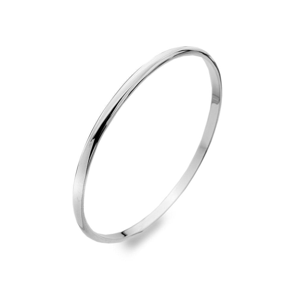 Plain oval bangle - SilverOrigins