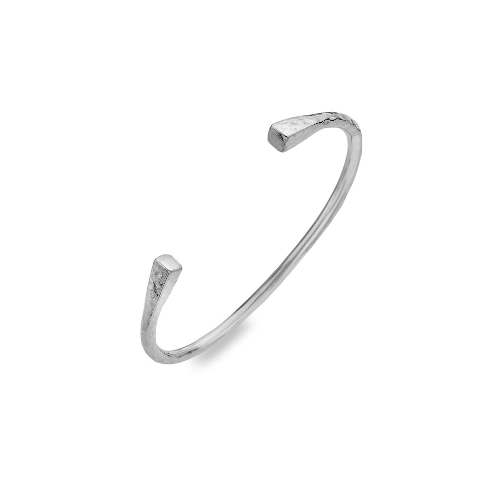 Rocky square cuff bangle - SilverOrigins