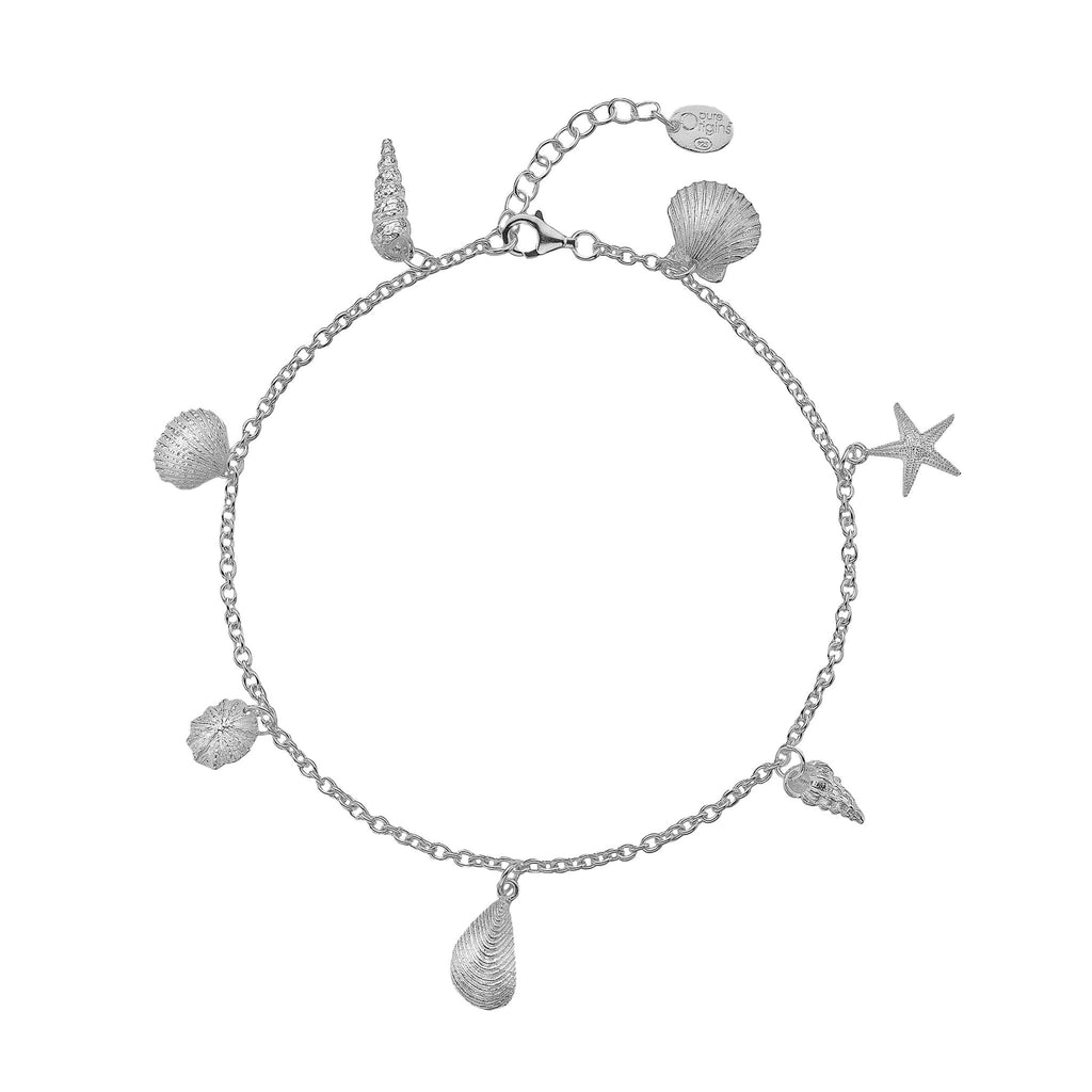 Seashell Charm Anklet - SilverOrigins