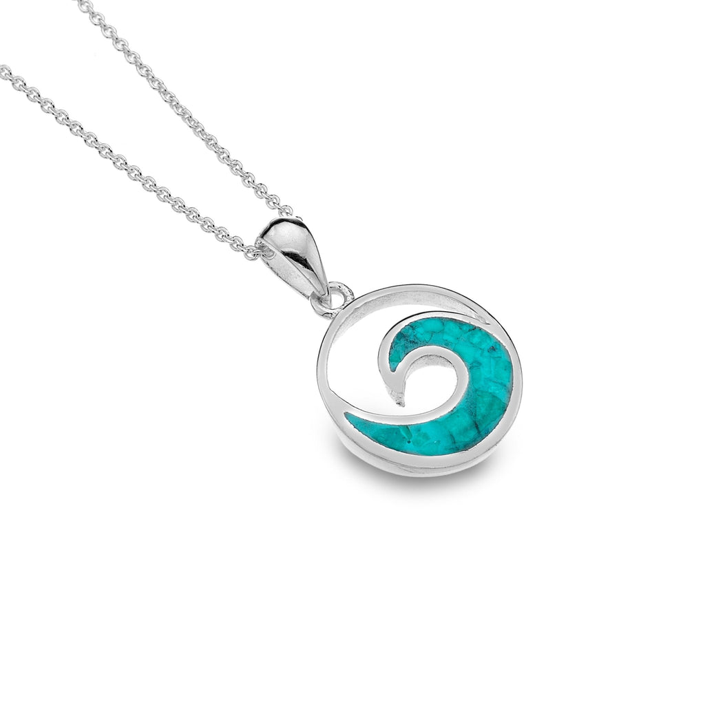 Turquoise Wave Pendant - SilverOrigins