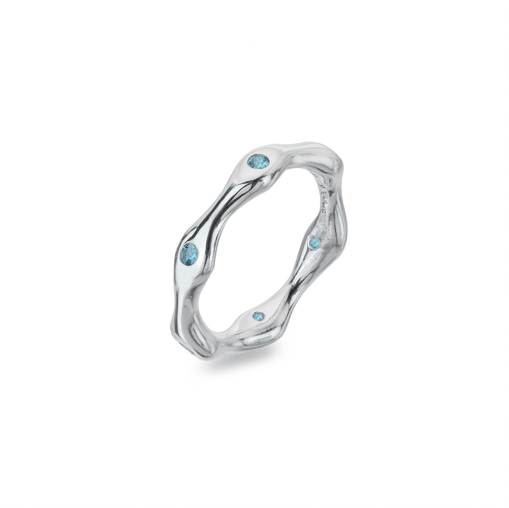 Topaz channel ring - SilverOrigins